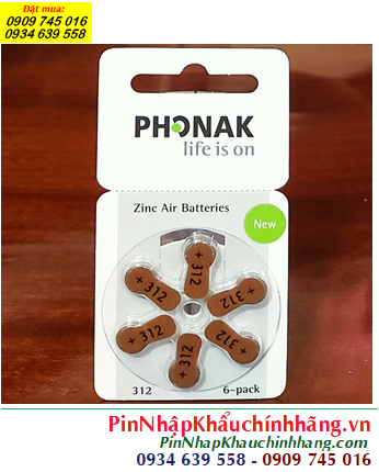 Pin máy trợ thính PHONAK 312, Pin PR41 _Pin máy điếc PHONAK PR41 chính hãng _Xuất Xứ Đức (Germany)